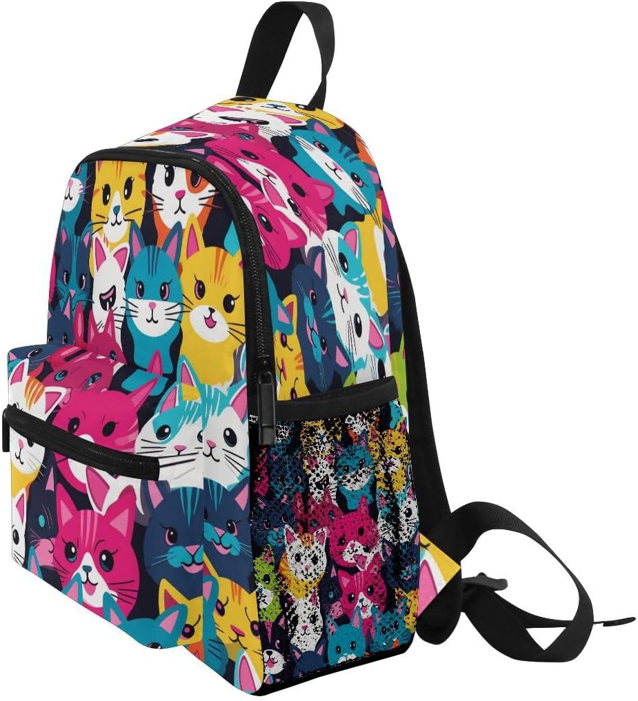 ALAZA Lovely Cat Kitten Animal Toddler Backpack Kid's School Bag Preschool Kindergarten Elementary School for Boys Girls