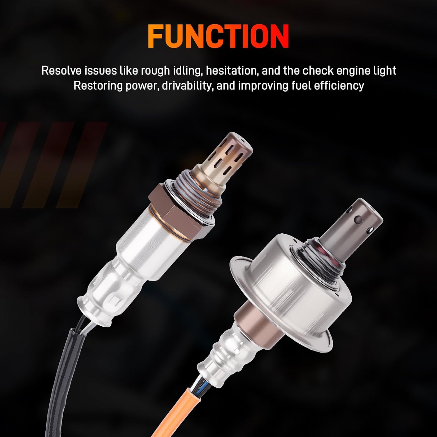 2Pcs Upstream ＆ Downstream Oxygen Sensor O2 Sensor Compatible with 2007-2011 Honda Civic DX EX EX-L LX LX-S 1.8L L4 Replace# 234-9124 234-4350 36531RNAJ01 36532RNAA01 2112002490 36532RMXA01 753889