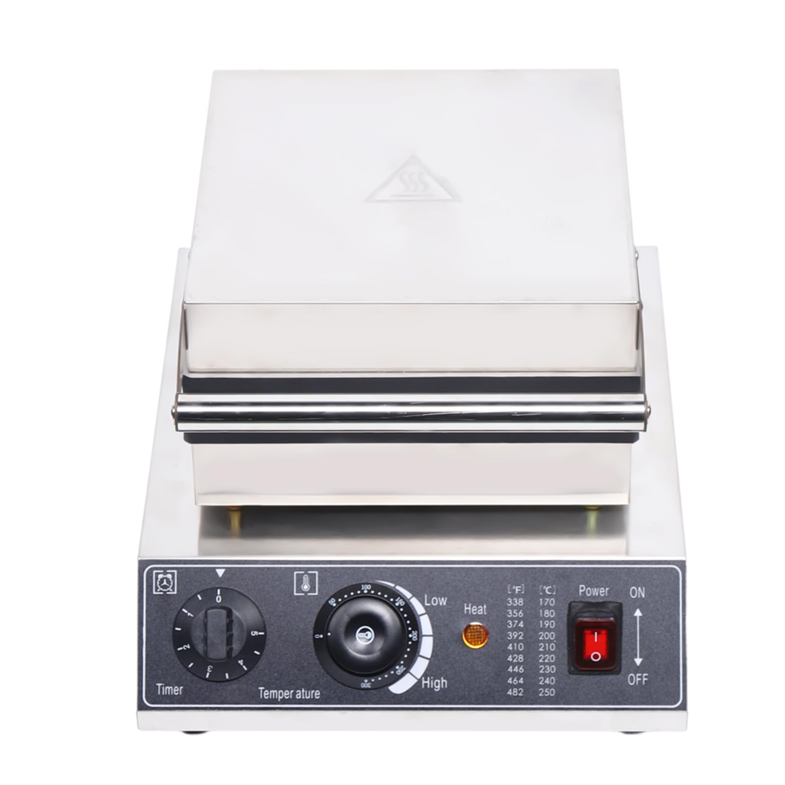 Gofrera profesional, 1500 W, con revestimiento antiadherente y temporizador, forma giratoria 180°, 50 ~ 300 ℃ para fiestas infantiles, fiestas familiares