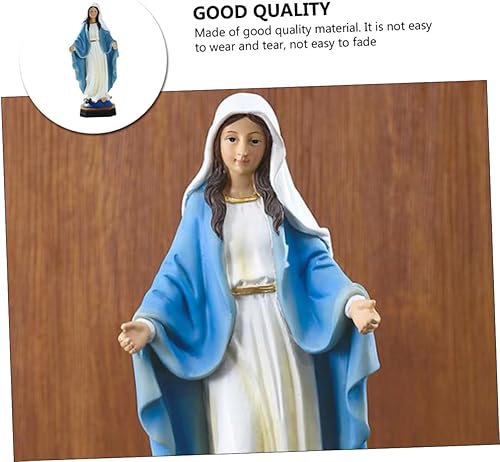 Miniatura 4 de VOSAREA Decoraciones para Salas de Casa Figura religiosa Estatua de Madonna Jardín Rezando Virgen Bebé Regalos para Bebés Adorno Nuestra Señora