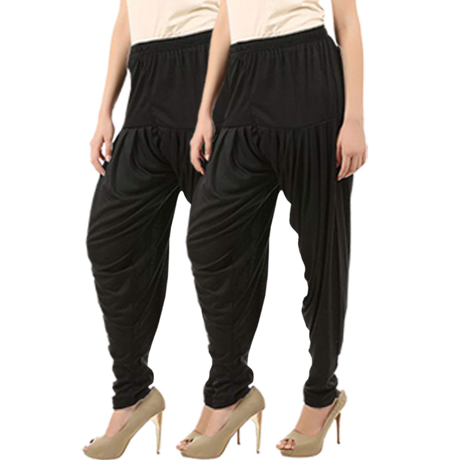 buy that trendz Womens Patiala Pants Combo Pack of 2 Viscose Dhoti Patiyala Salwar Harem Bottoms Pants-picture-26