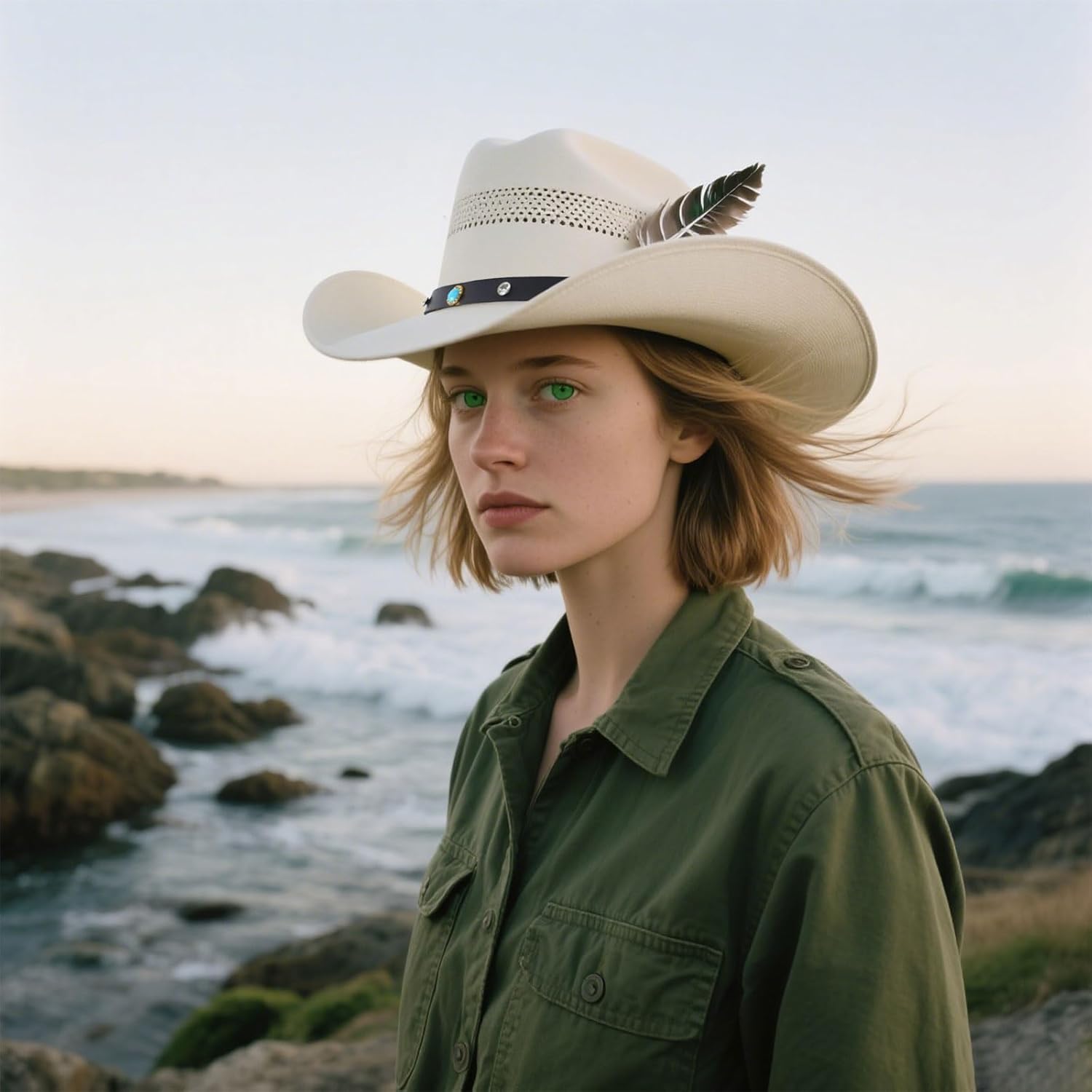 3PCS Cowboy Hat Bands, Western Turquoise Hats Band, PU Leather Beaded Cowgirl Hats Band, Cowboy Hat Accessories, Give your sweetheart a beautiful gift. - Image 5