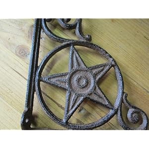 12 Cast Iron Star Brackets Garden Braces Shelf Bracket Rustic Corbels Primitive ABANGDA Store