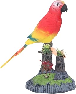 KENANLAN Simulation Parrot Toy for Adults and Kids,Electric Control Voice Parrots,Voice Activated Induction Birds Toy,Office Desktop Home Decor, Gifts for Kids (506G)