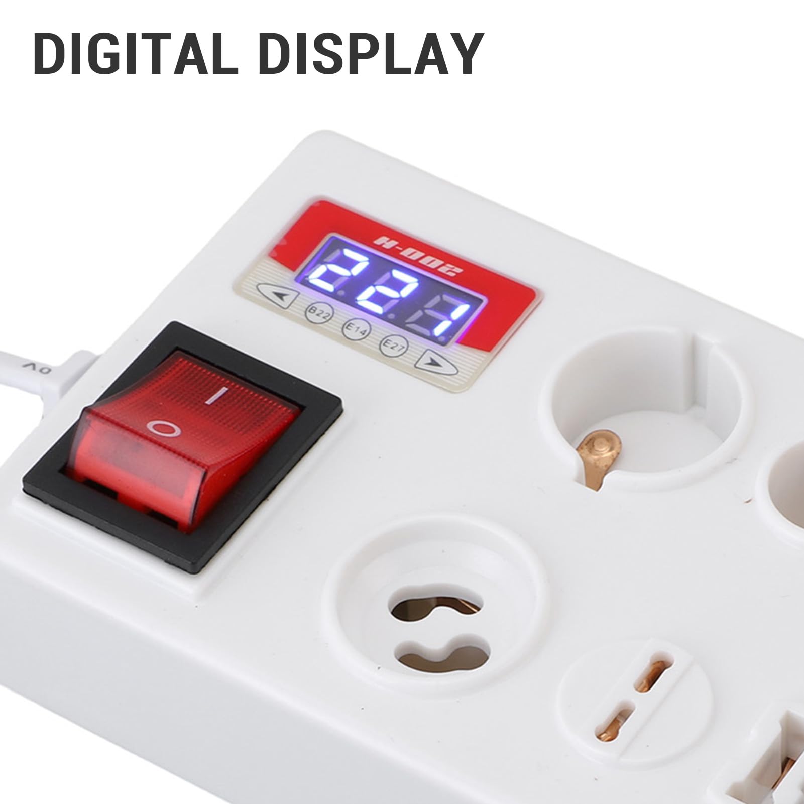 Eujgoov Parametr LAMET Tester LAGE TESTOWANIE ZROBIONA Z B22 E14 E27 GU10 G4 do Podstawy Lampy G12 G9 (Wtyczka UE 85-265V)
