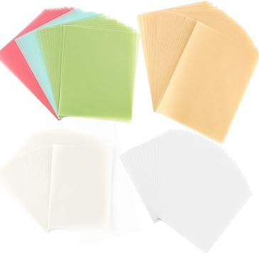 BAOFALI 120 Sheets/Set Translucent Vellum Paper,Frosted Smooth Vellum Paper Printable Vellums for DIY Invitations Greeting Cards Card Overlays,Drawing,Envelope 6 Colors 8.5x11inch/4.25x5.5inch