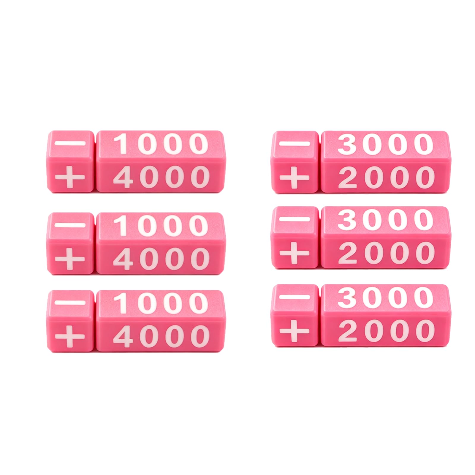 SUNUCO Rotatable TCG Power Counter Dice for Trading Card Games，Pink