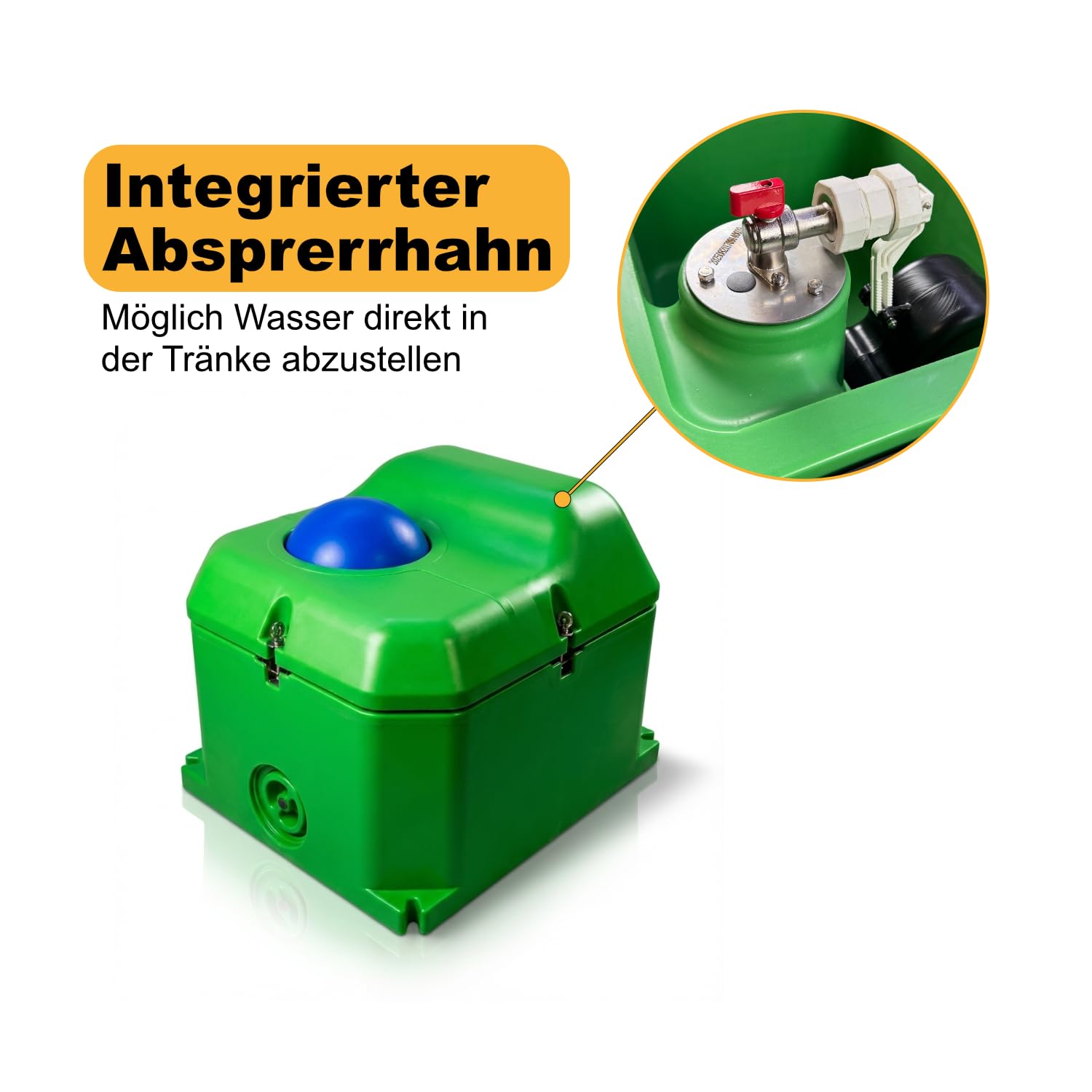 Balltränke 40L Frostsicher bis -15°C Stromlose Weidetränke Thermotränke für Pferde Rinder