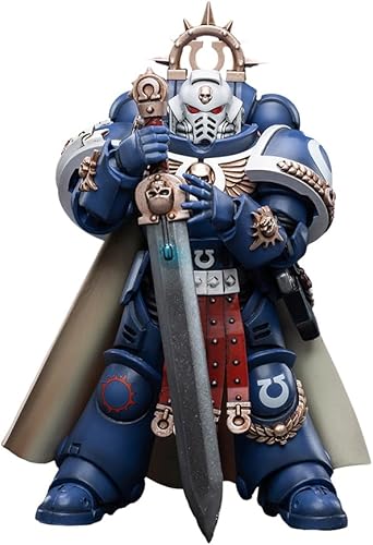Miniatura 6 de JOYTOY 118 Warhammer 40,000 4 pulgadas Figura de acción Ultramarines Bladeguard Veteran 02 V2 Anime Collection Modelo