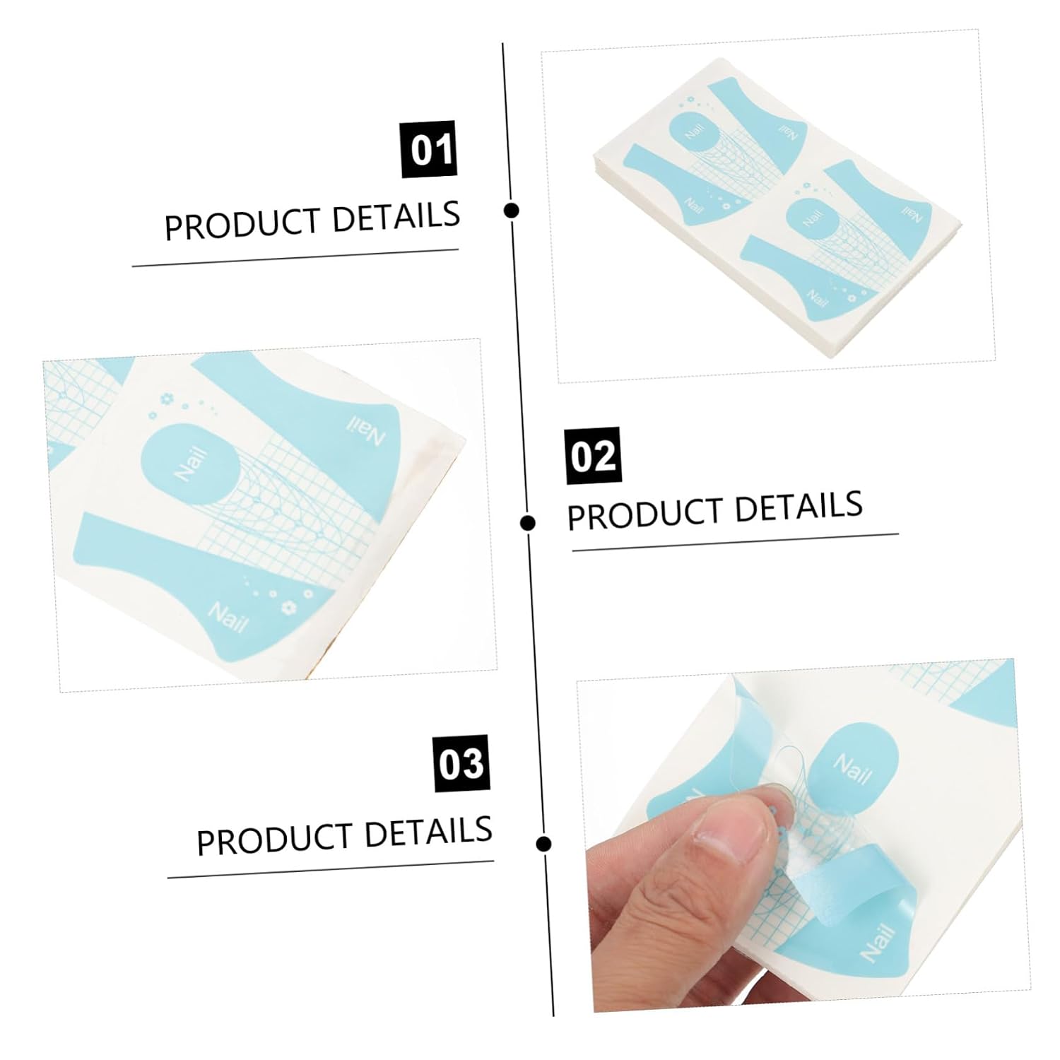 Didiseaon 100sheets Nail Extension Guide Forms Nail Art Stickers for Professional Diy Manicure