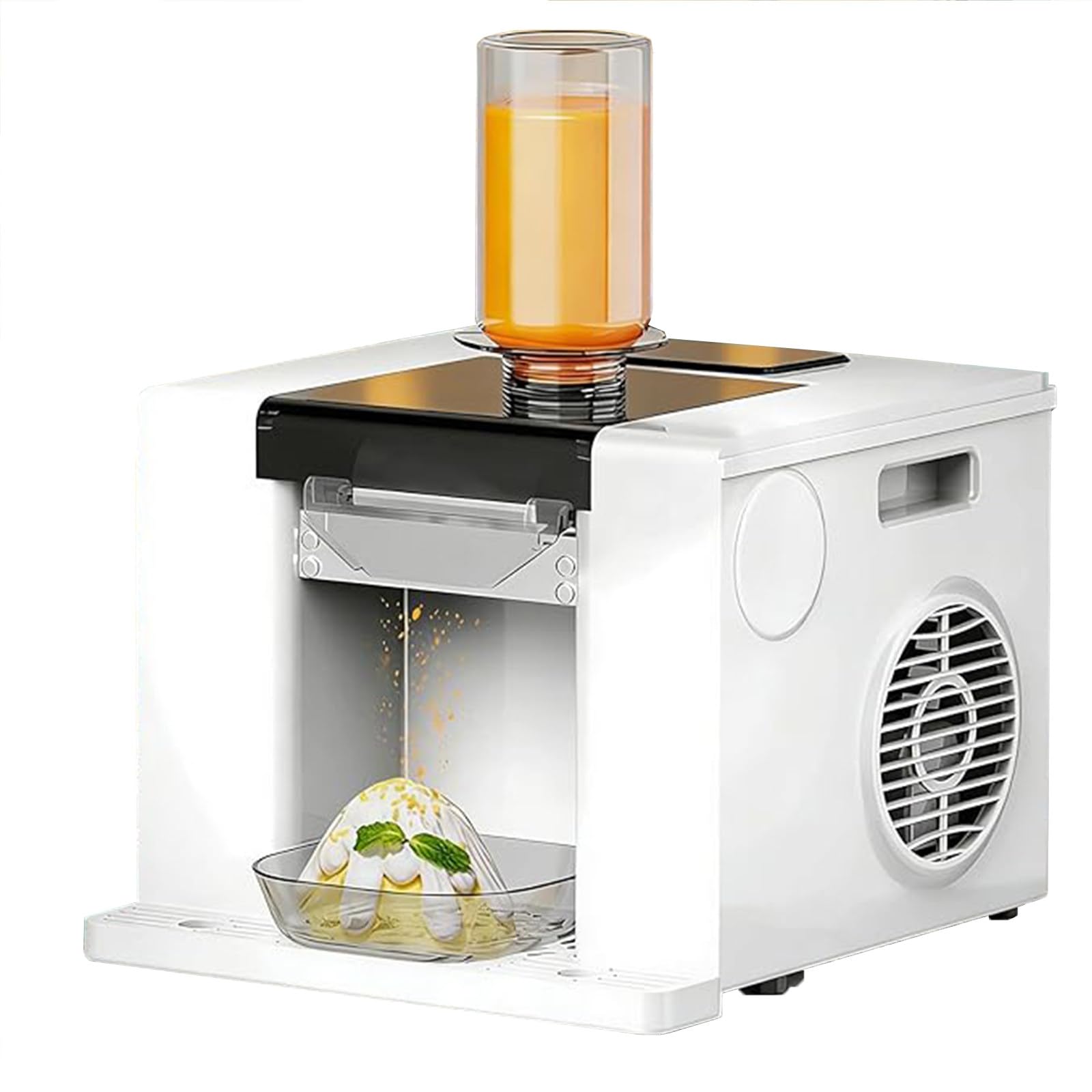Machine à glaçons Commerciale - Machine à glaçons coréenne à Refroidissement Rapide pour Glace pilée, granités, Glaciers, capacité de 60 kg, idéale pour Les Bars à Snacks et Les,
