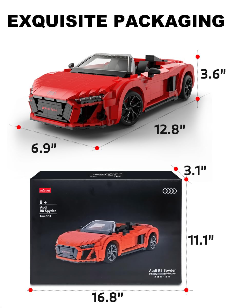 Amazon.co.jp: RASTAR 1:14AUDI R8 スパイダー トイザらス限定 : おもちゃ