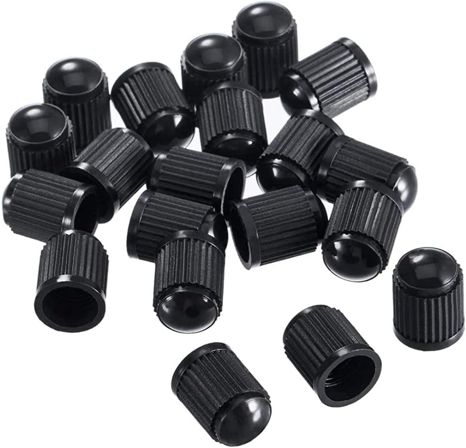 New (100 Pcs Car Wheel Universal Tire Stem Covers for Cars, Bike and Bicycle, Trucks, Motorcycles Heavy-Duty Valve Cap (Black, Pack of 100)