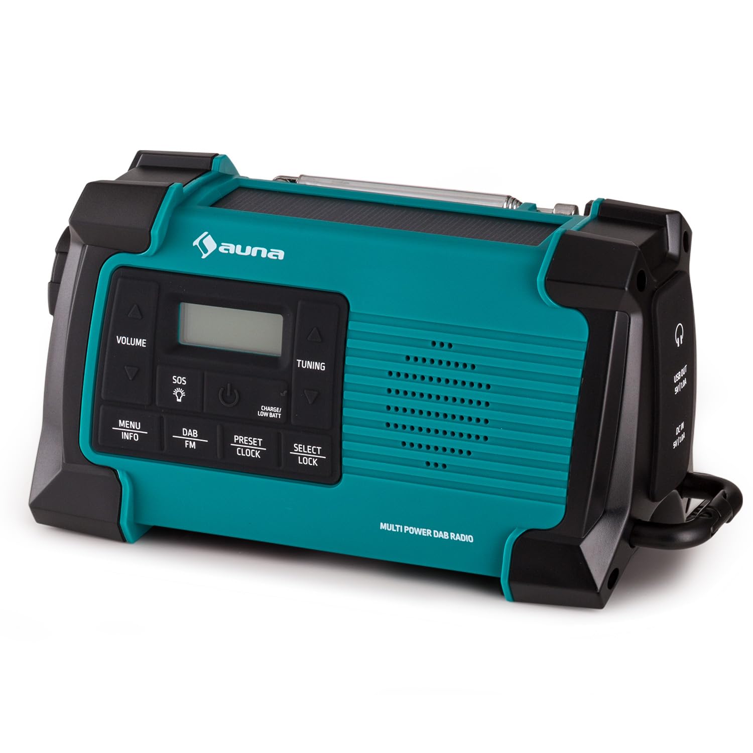 Auna Radio Portable Bluetooth et Rechargeable, Petit Poste Radio Numérique 1W Dab/Dab+/FM/Streaming, Mini Portables Stéréo, Écran LCD, FM WiFi, Alarme Reveil Alimentée au Secteur