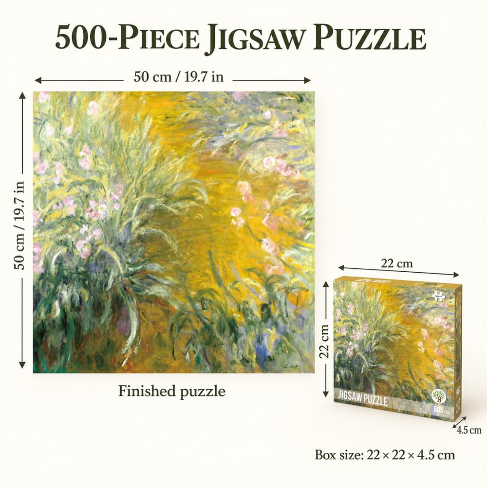 Claude Monet Puzzle per Adulti Il Sentiero Attraverso Le Iris 500 Pz