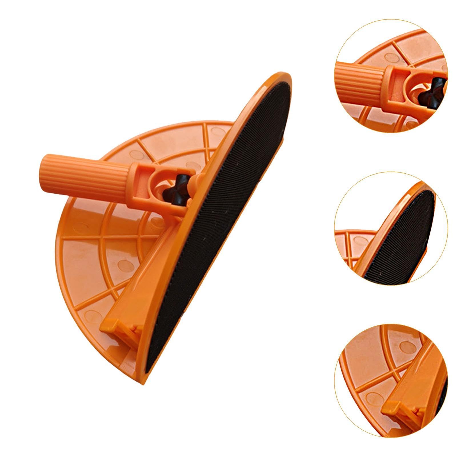 LOVIVER Supporto per carta vetrata semicircolare, levigatrice angolare per cartongesso, strumento di finitura per stucco per levigatura professionale, robusto