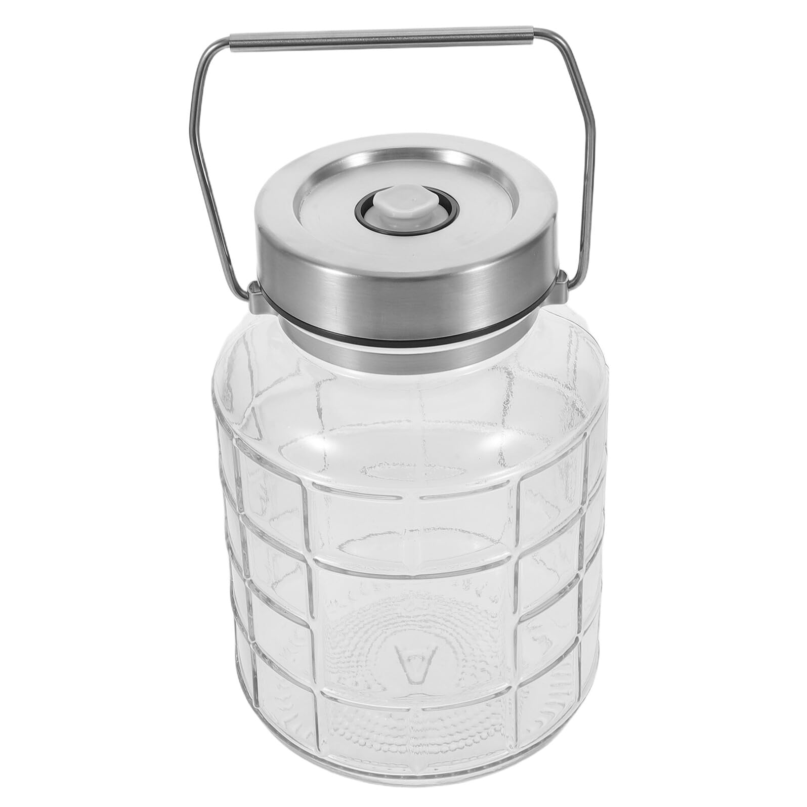 VALICLUD Frasco de Fermentación de Vidrio con Boca Ancha y Válvula de Aire Recipiente Hermético para Almacenamiento de Alimentos para Fermentación de Arroz Vino Vegetales y Cereales