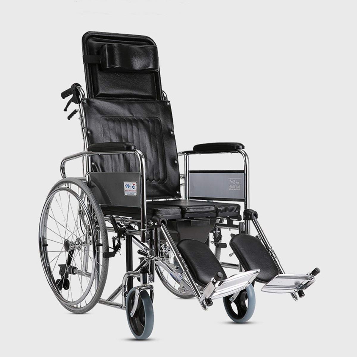 Buy Silla De Ruedas, Fully Reclining High Back Wheelchair With Folding Toilet, Self Propelled
