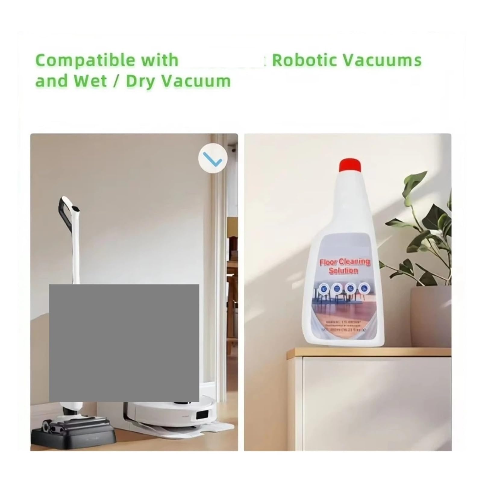 Compatible for Roborock, Liquide De Nettoyage De Sol 480 Ml