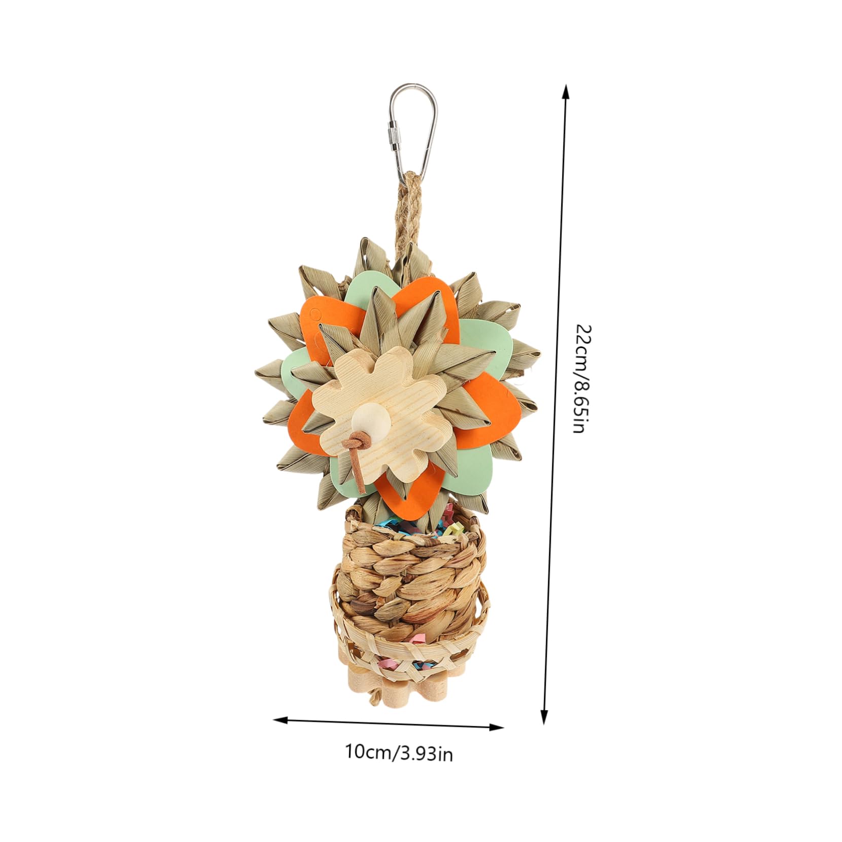 minkissy 3stücke Praktisches Vogelspielzeug Aus Naturmaterialien Bissfestes Papageien-kauspielzeug Für Wellensittiche Hängespielzeug Für Vögel Mit Multifunktionalem Design Bunten