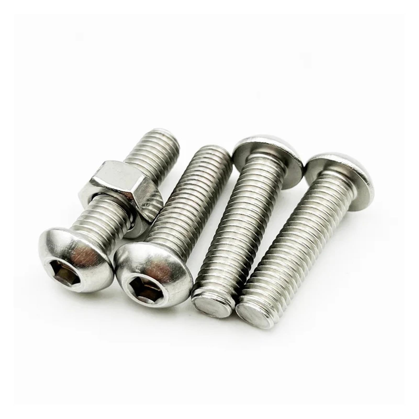 304 Stainless Steel Hex Socket Head Cap Screw Nut Bolt Assortment Kit M2-M6
