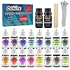 Kerzenwachs Farbe Kerzenfarbstoff, 16 Farben Flüssige Kerzenfarbe + 2 Duftöle für DIY-Kerzenherstellungsset…