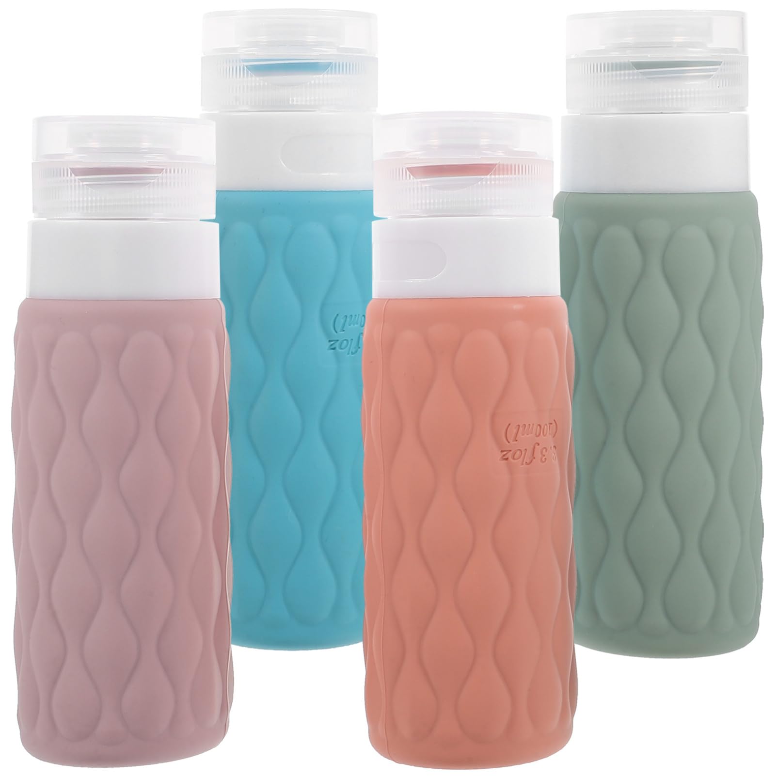 FOMIYES 5 Sets 100 Ml Reise-shampooflaschen-set Lotionbehälter Silikon-quetschflaschen Für Toilettenartikel Nachfüllbare Toilettenartikelbehälter 4 Stück * 5