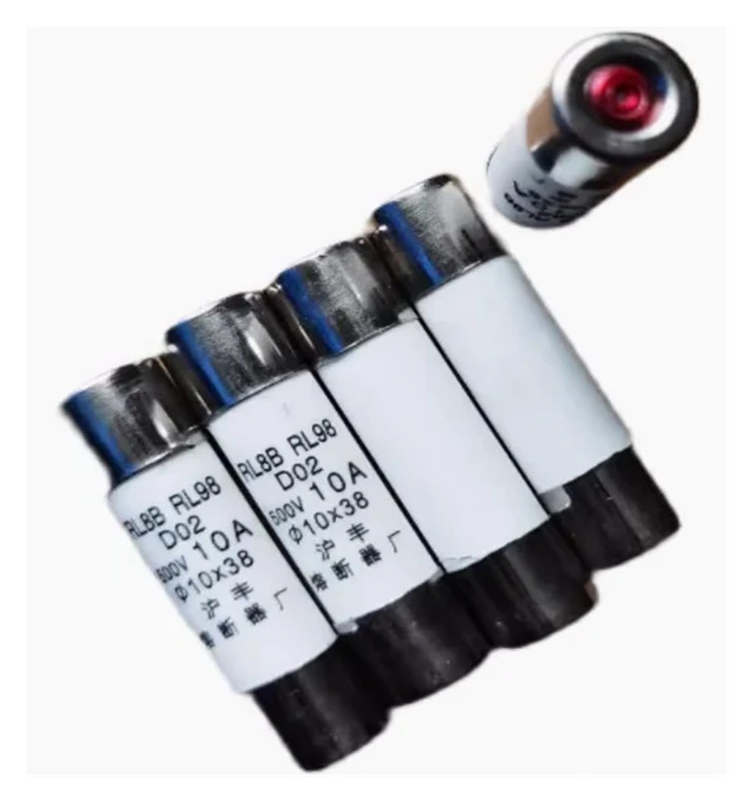 Bezpieczniki: RL8B RL98 RL98-32 1A 2A 3A 4A 5A 6A 10A 12A 16A 20A 25A 30A 32A 500V D02 10 mm x 38 mm / Podstawa: RL8B-32 RL98-32A(RL8B 1A 5000 V 10 x 3 8