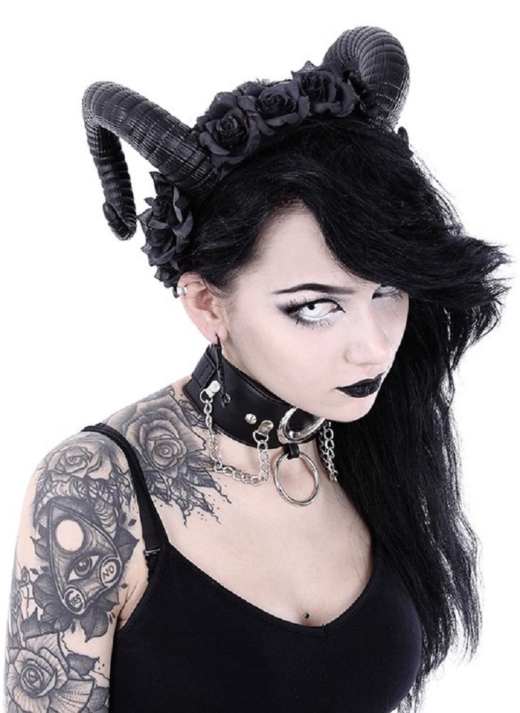 Halloween Kopfschmuck Mit Schädel & Hörnern – Gothic Stirnband Für Damen Und Herren, Cosplay & Party