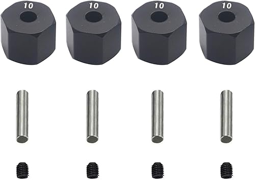 Compartir Goo Aleación de Aluminio 0.472 in Rueda Drive Hex Hub Adaptador con Pasadores Compatible con Axial SCX10 90046 Tamiya CC01 110 RC Crawler