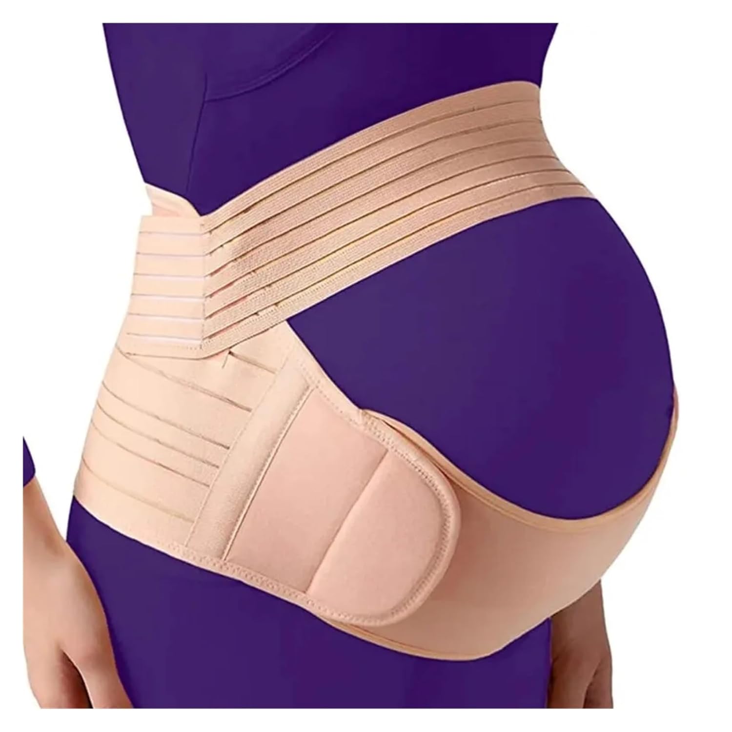 Pregnant Women Support Belly Band Back Clothes Belt Adjustable Waist Care Maternity Abdomen Brace Protector Pregnancy(Black,L(80-110cm))
