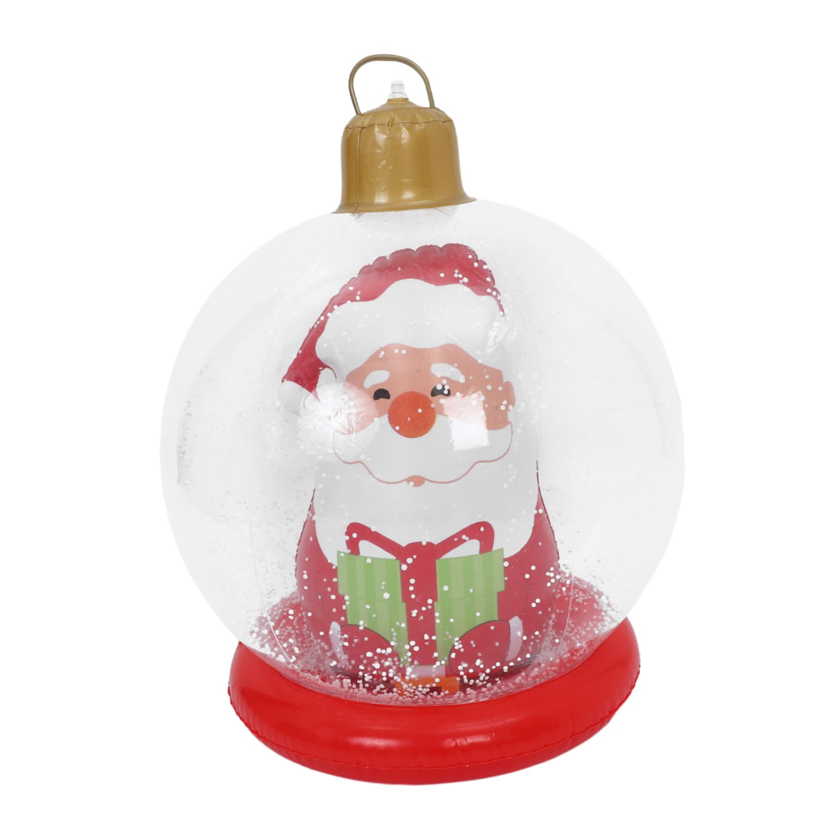 Amosfun Bola Inflable Navideña Iluminada de Adorno Inflable para Decoración de Jardín Festiva para Decoración Navideña Exterior