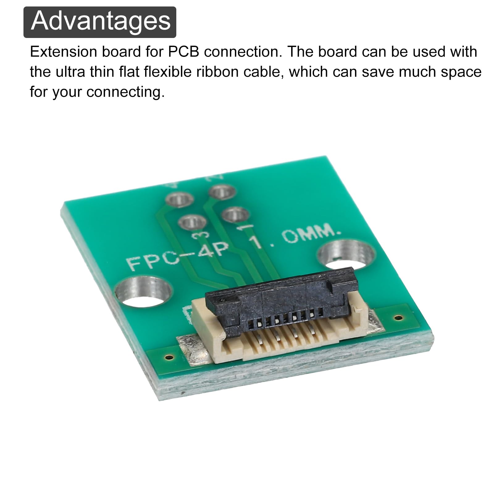 QUARKZMAN Scheda Convertitore FPC FFC PCB 4P 1,0mm Sul Lato Socket, 0,5mm Sul Retro, a DIP 2,54mm per LCD Stampante 3D Telecamera DVD TV Laptop 4pz