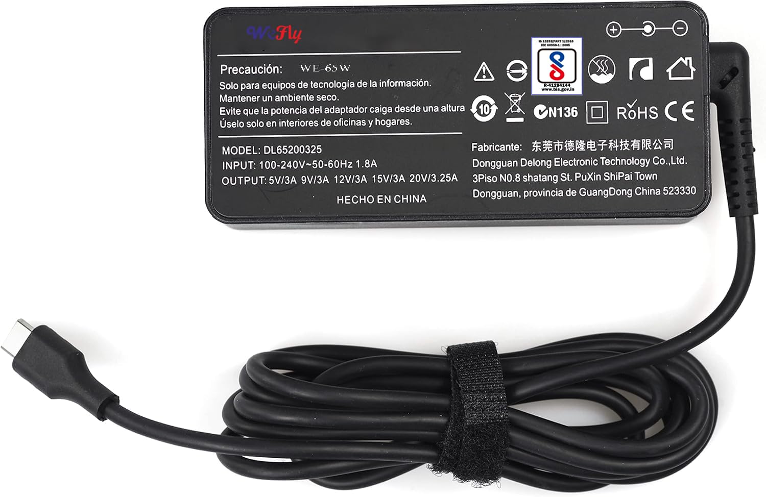 WeFly 65W USB C Laptop Charger for Lenovo ThinkPad T14 T15 T430 T440 T480 T480s T490 T490s T580 Chromebook C330 H/P Len/OVO De/ll As/us Ac/er Sam/Sung Chromebook Type C