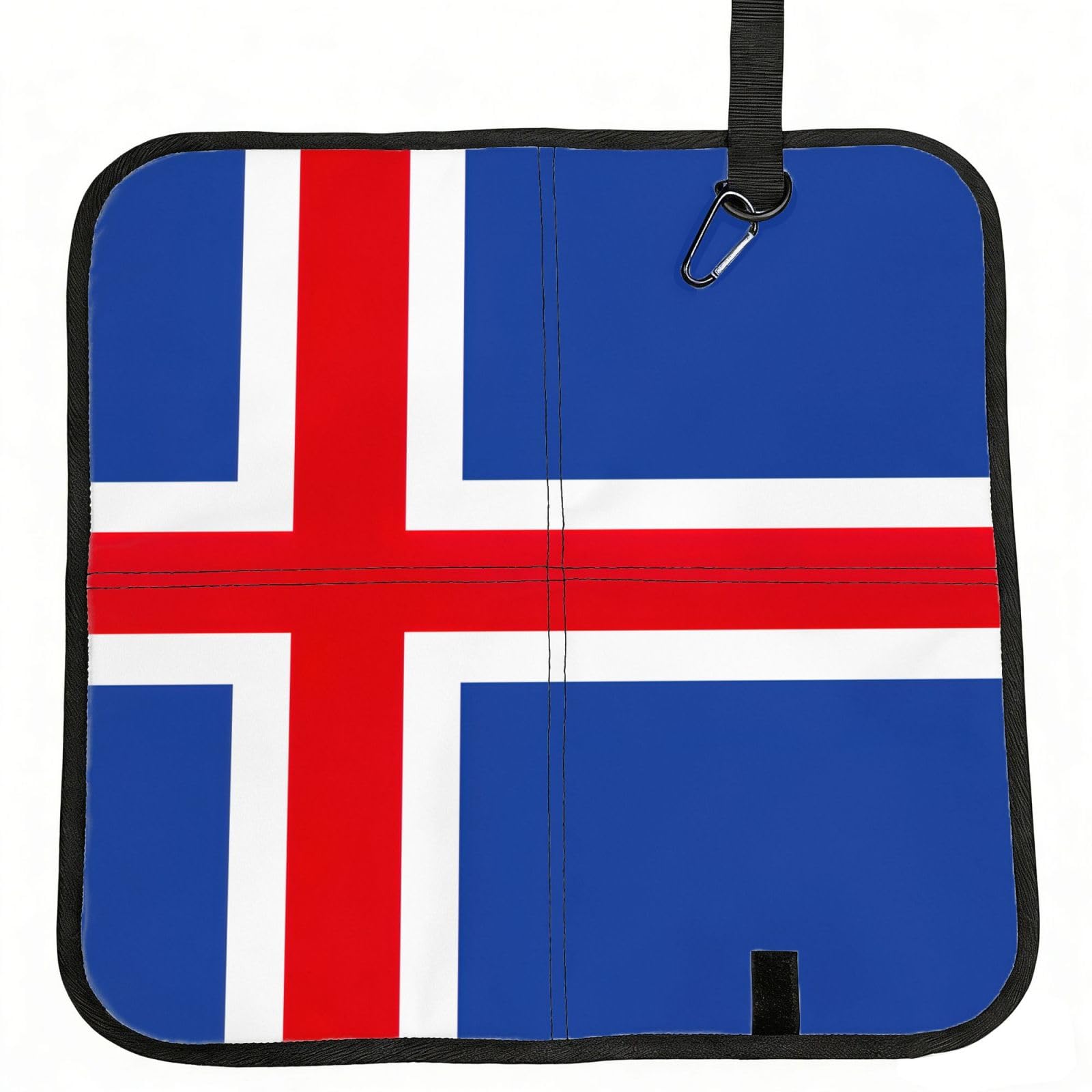 bghdfa Flag Of Iceland Print Outdoor Sitting Mat Waterproof Oxford Cloth Seat Cushion Folding Foam Camping Seat For Picnic