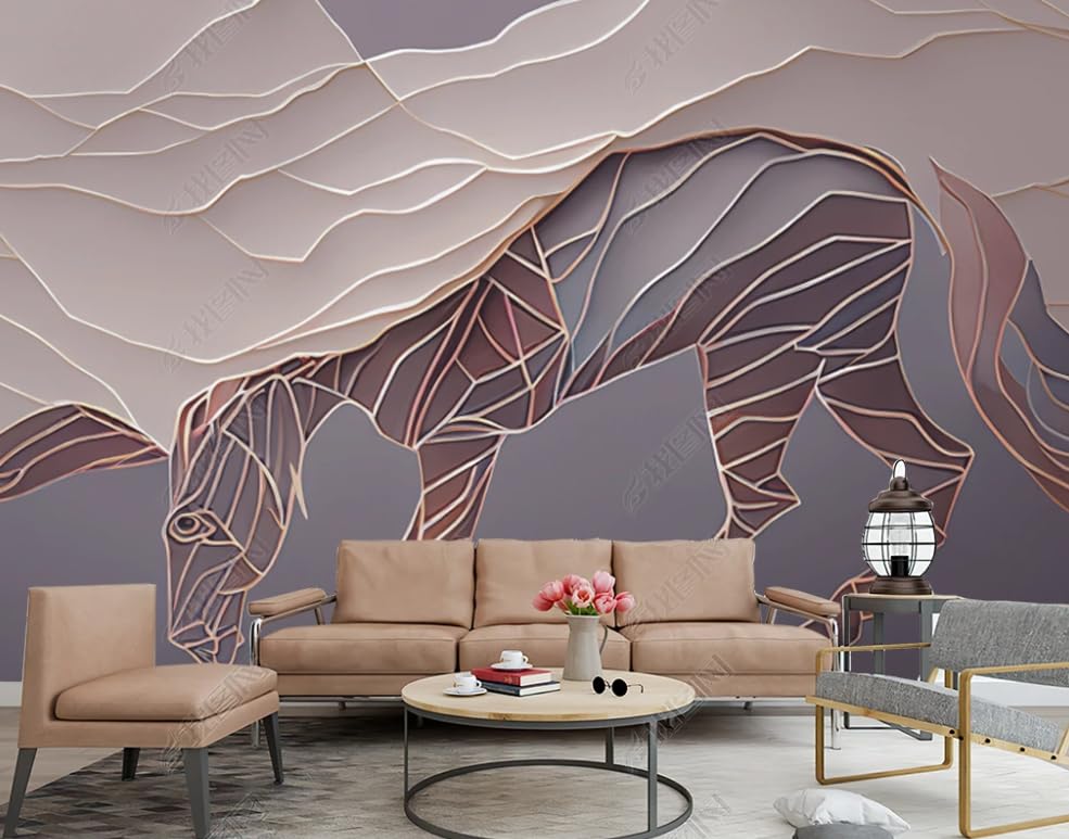 Poster géant mural pour salon et restaurant effet 3D moderne - 2