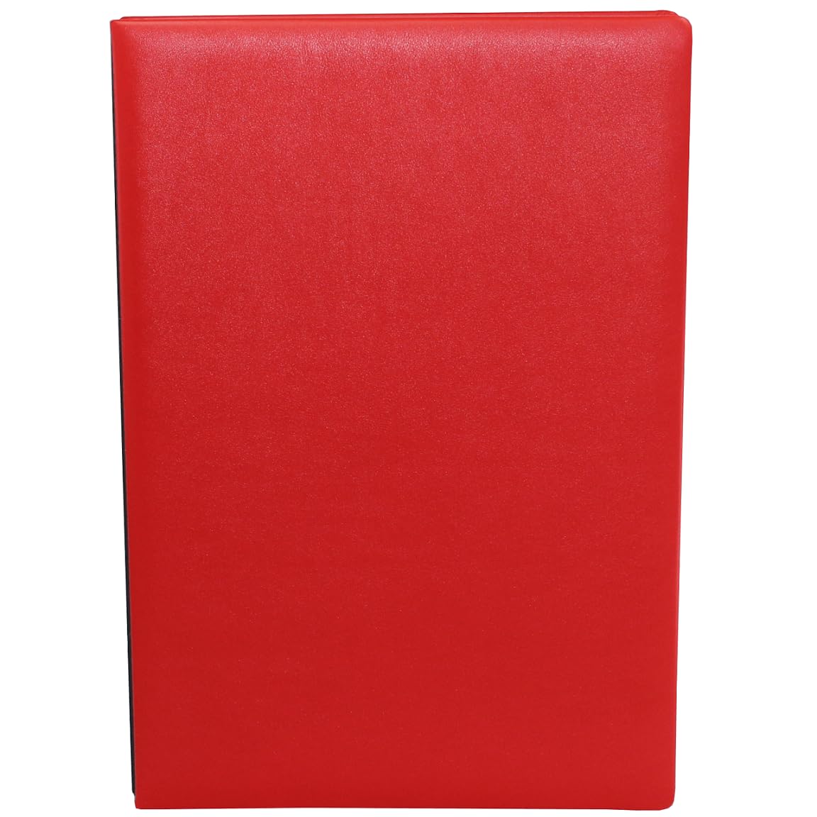 Unterschriftenmappe aus glattem Vollrindleder in Rot, Softcover, dehnbarer Rücken, 20 Register-Trennblätter aus stabiler grauer Kartonage, Aufnahme von DIN A4, Prägungen auf Anfrage