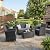 4 Piece Patio Furniture Set,Outdoor Wicker Conversation Sets,Rattan Sectional Sofa w/Coffee Table,Seat Cushions for Backyard Porch Garden Poolside