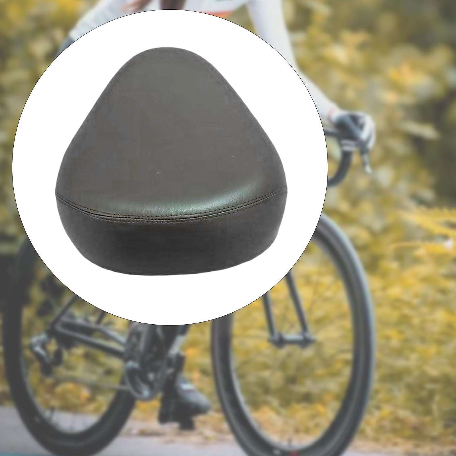 Sella per Bicicletta elettrica, Nera, per Bici da Strada e da Città, in Spugna Morbida di Ricambio, Comoda, Ampia, Grande