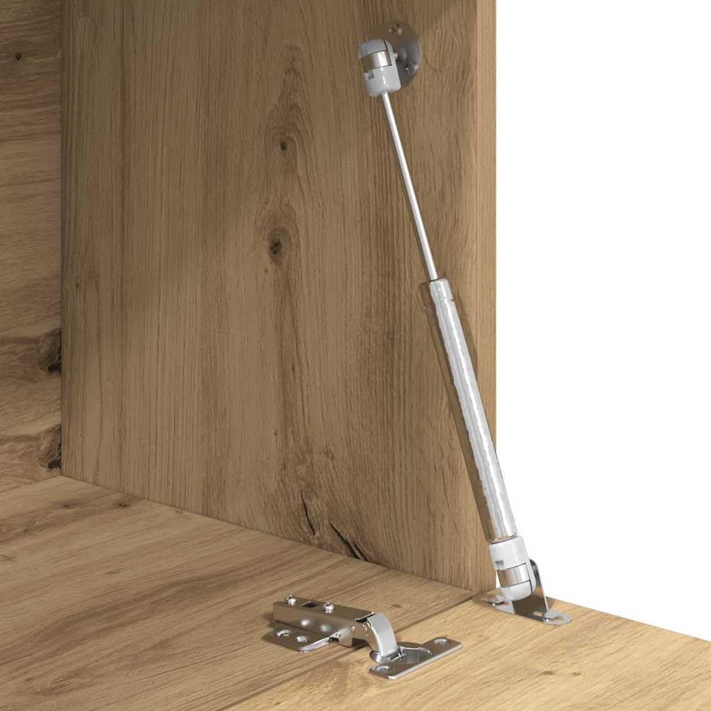 vidaXL Scrivania con Porta Rovere Artigianale 71,5 x 31,5 x 106,5 cm, Scrivania per Ufficio Moderno, Design Compatto, Tavolo Resistente, mensole per Il Riposo, Stile Minimalista