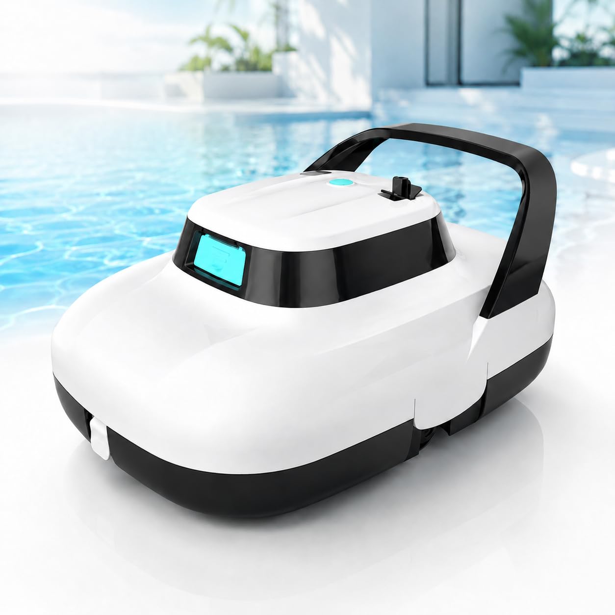 TsoLay Cordless Robotic Pool Cleaner, Automatic Pool Vacuum for Above Ground & Inground Pools, 180-Min Runtime, 3L Basket for Leaves & Debris, Auto-Parking, Powerful Suction up to 2200 Sq.Ft
