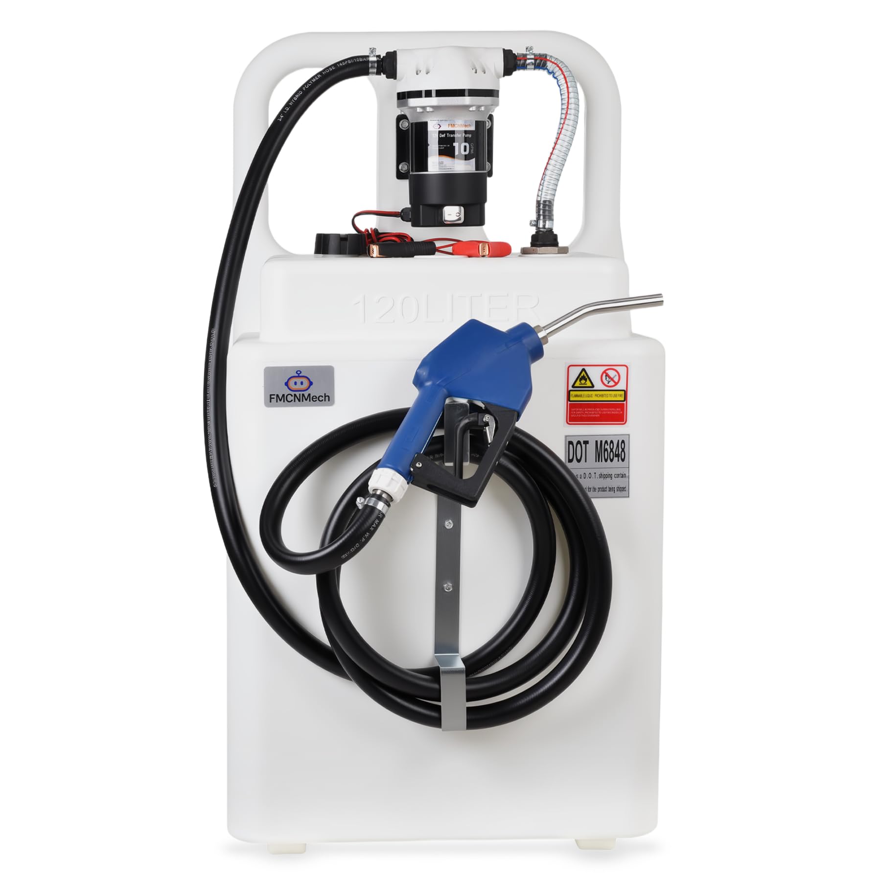 FMCNMech 32 Gallon DEF Transfer Tank with 12V 10 GPM Electric Pump