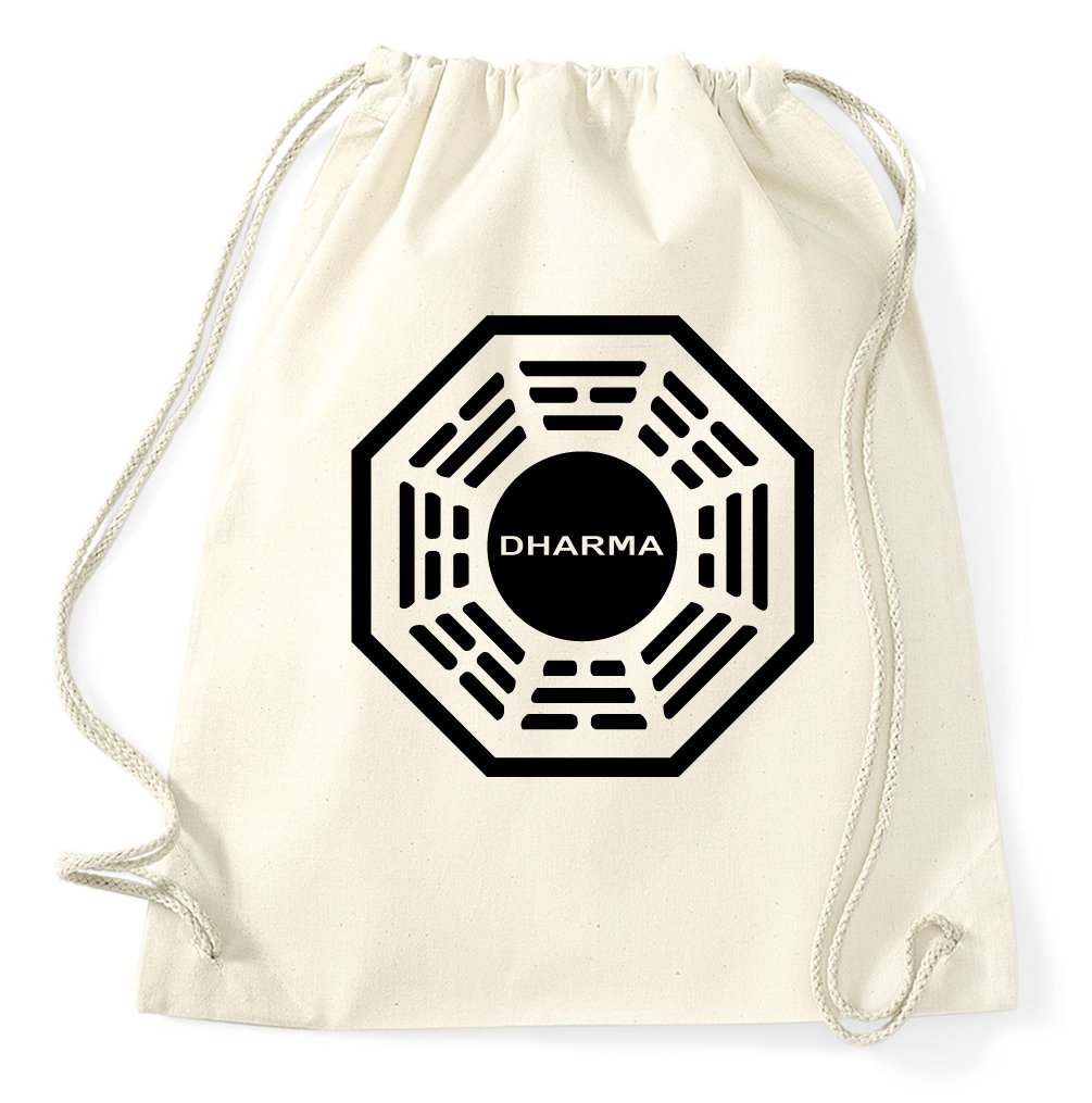 Styletex23 Unisex Natural Lost Dharma Initiative Drawstring Gym Sport Bag