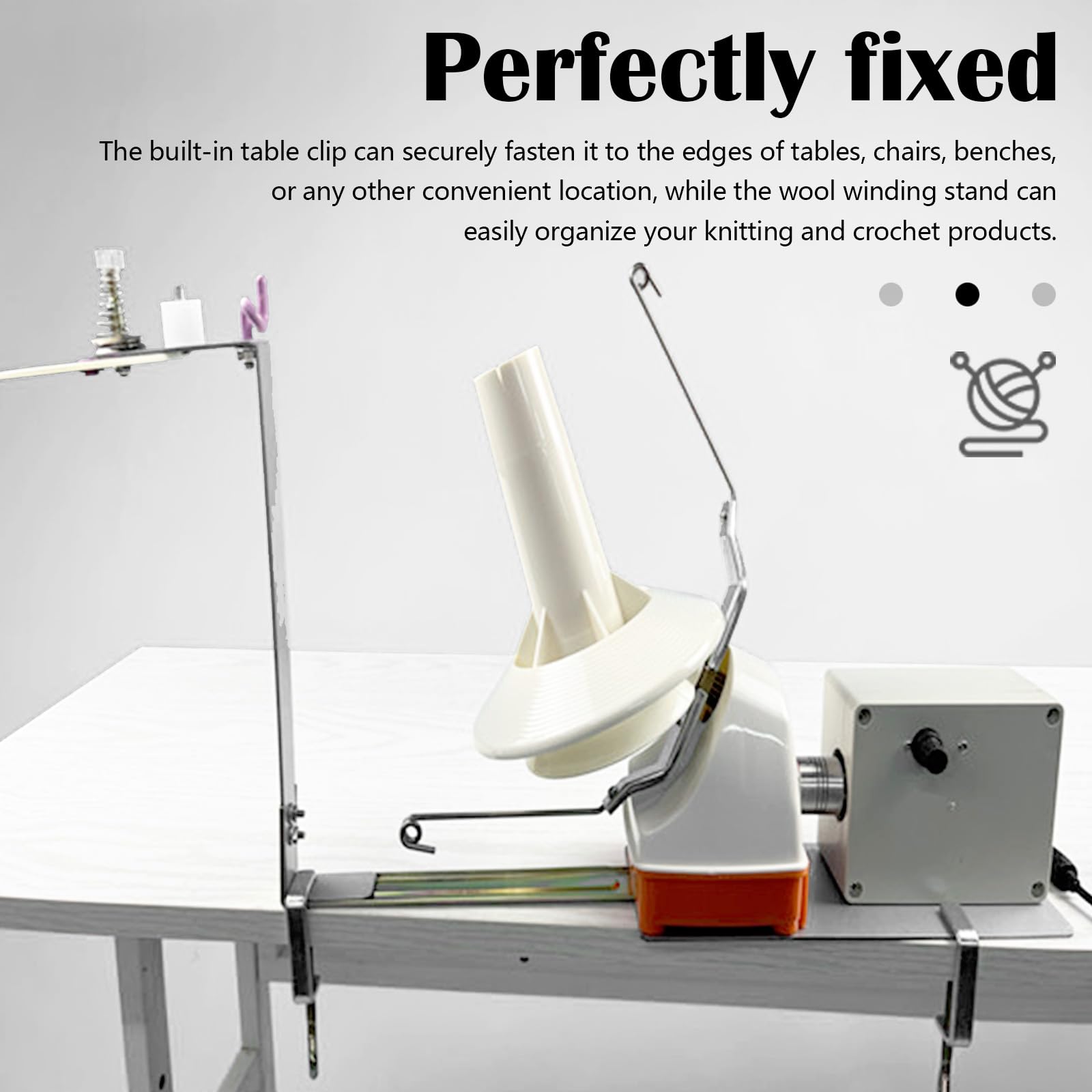 Bigodino Elettrico Per Lana, Avvolgitore Elettrico A Basso Rumore 150 G/500 G Capacità Di Avvolgimento Regolabile Velocità Regolabile Bobinbinbinbin Winder Per Filo Metallico Filo Di Nylon