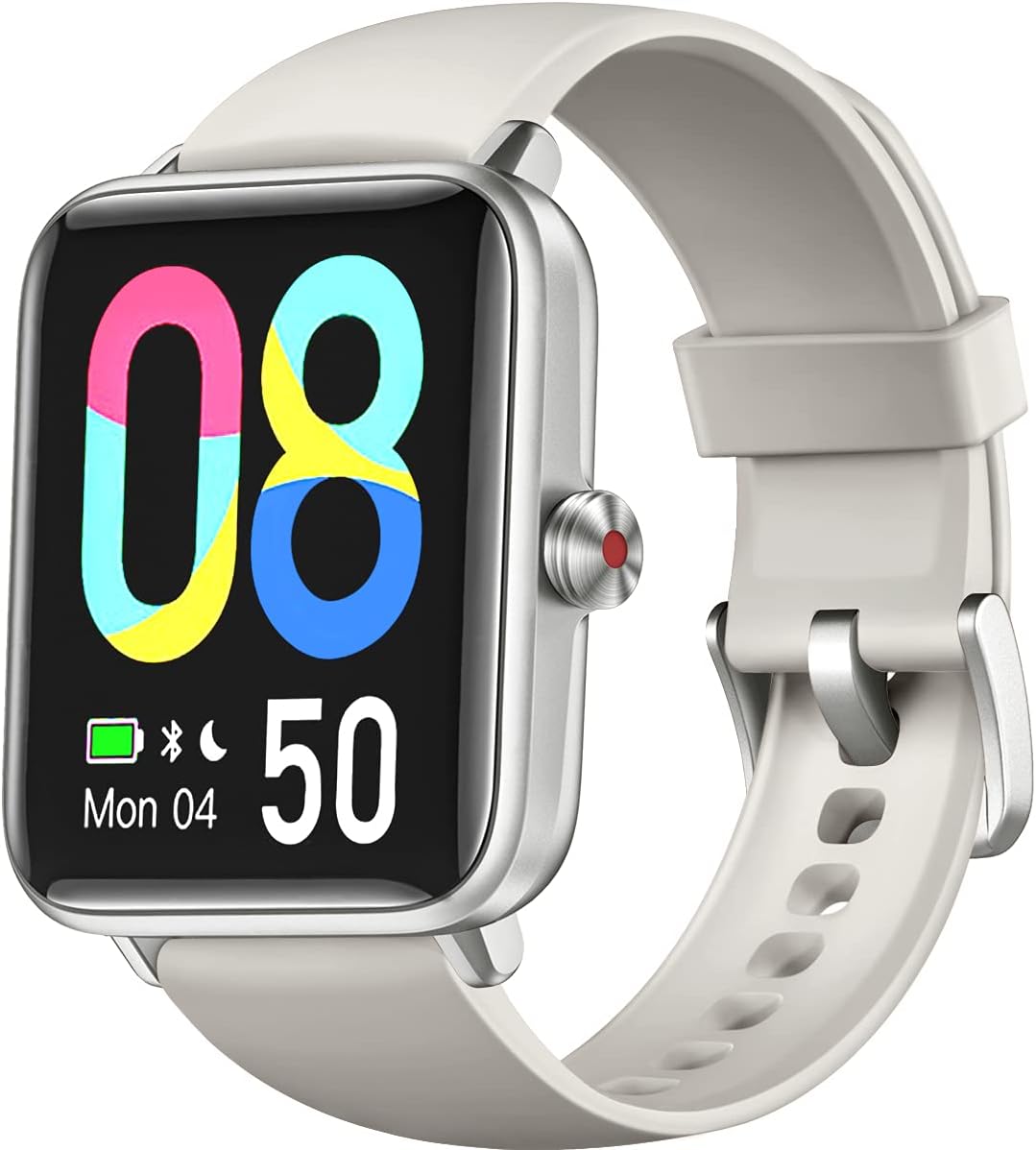 Dirrelo Smart Watch for Android Phones iPhone Compatible Samsung, 5ATM Waterproof Smartwatches for Women Men, Fitness Tracker Blood Oxygen Saturation & Heart Rate Monitor & Sleep Tracker, Gray