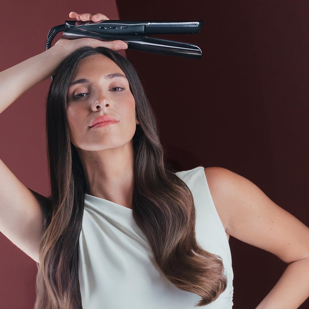 Cecotec Piastra per Capelli con Vapore e Infrarossi Lisse iSteamy Elite. Stiratura Perfetta senza Danni, Idratazione Profonda, Finitura Brillante, Rivestimento Ceramico Cheratina, Temp. Regolabile
