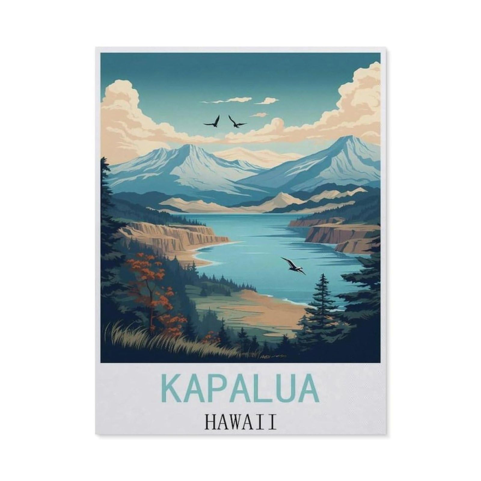BEAYODKP 5D DIY Full Round Drill Diamond Painting，Kapalua Hawaii