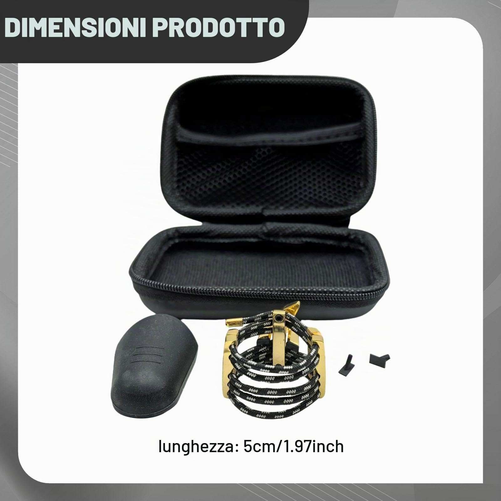 kowaku Legatura Sax Bocchino Fastener Clip Supporto Metallo Strumento a Fiato Accessorio Blocco Adatto per Musicisti Lezioni, Sassofono Tenore D'oro