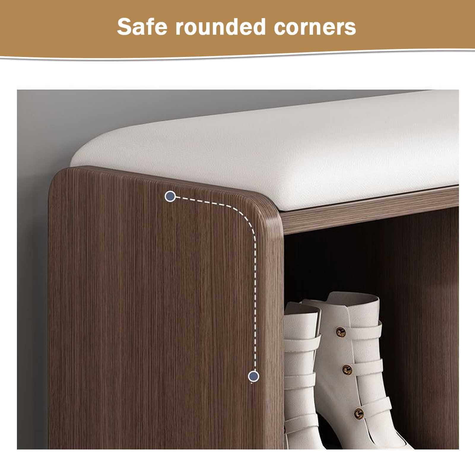 Scarpiera in Legno massello con Sedile - Sgabello fasciatoio da Ingresso e Cuscino Contenitore Organizer Compatto per Piccoli spazi | Pouf Arredamento casa, Ingresso, corridoio (di