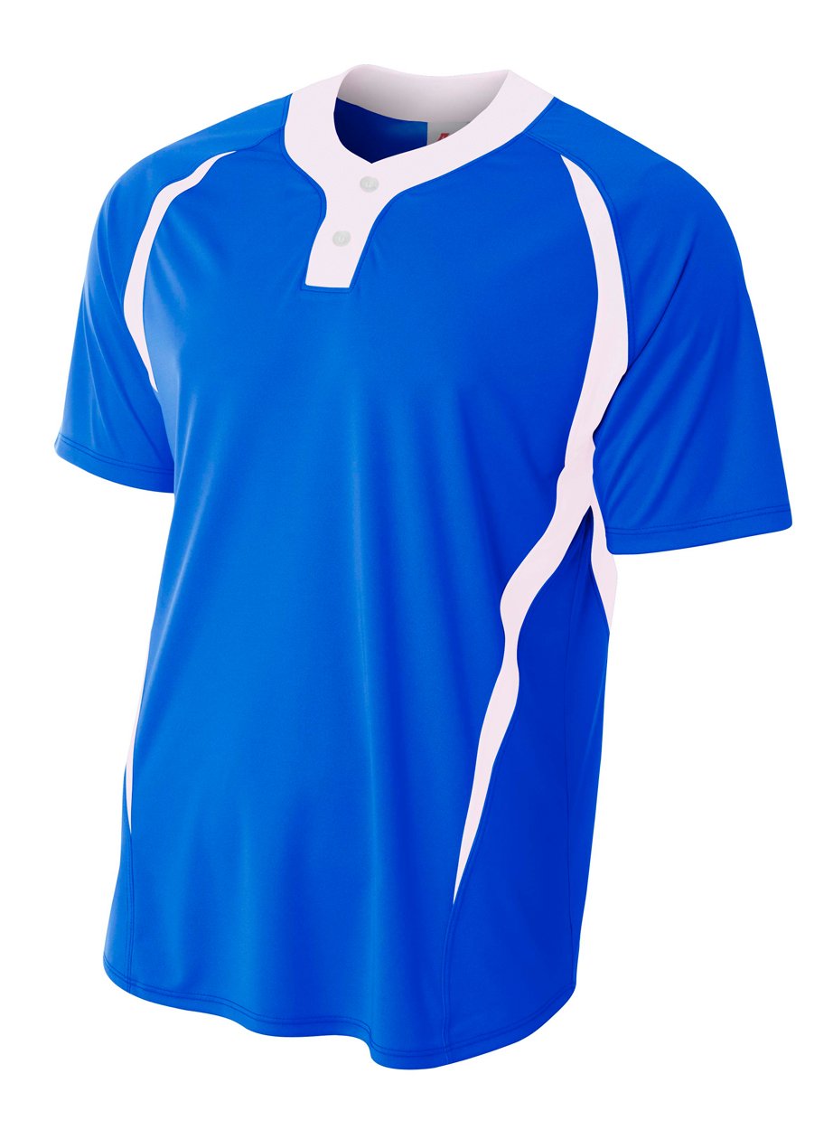 A4 NB4229-ROW 2-Button Color Block Henley Sportswear, Medium